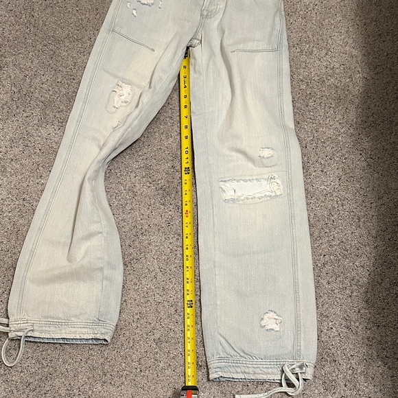 NWT Free People Don’t Wait Up Baggy Boyfriend Distressed Jeans ~ Light Wash - Picture 6 of 16